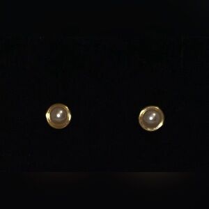 Classic Gold & Pearl Stud Earrings